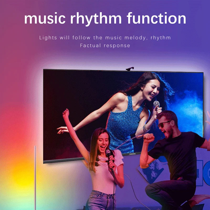 RGBIC LED TV Backlight Strip with Color Picking Sensor Music Sync App and Controler