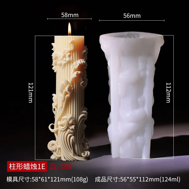 Wave cylindrical candle mold