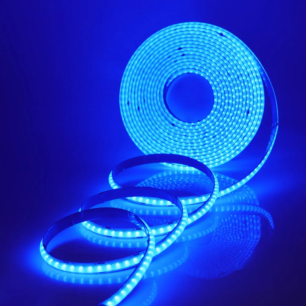 5V Wifi Bluetooth-compatible USB RGB COB LED Strip Light 24key 44key Remote Control Kit 576 LEDs Linear Lighting Flexible Tape