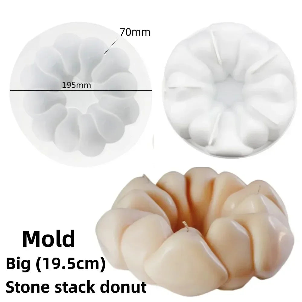 Wave cylindrical candle mold