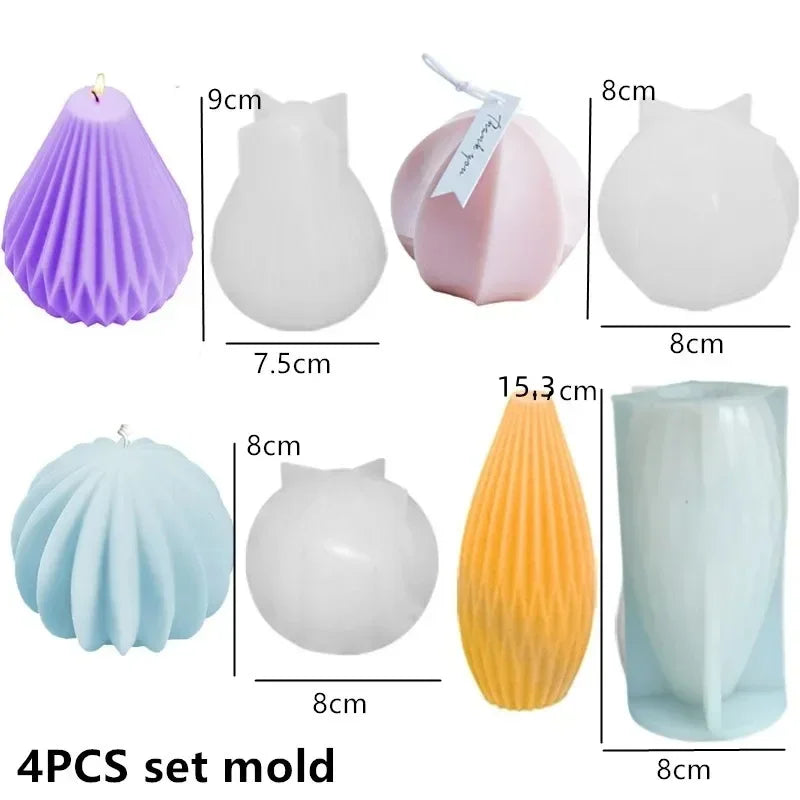 Wave cylindrical candle mold